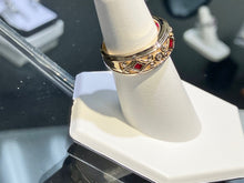 Load image into Gallery viewer, Ruby And Diamond Wide Gold Ring