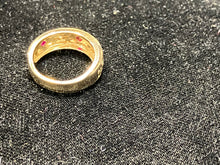 Load image into Gallery viewer, Ruby And Diamond Wide Gold Ring