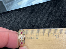 Load image into Gallery viewer, Ruby And Diamond Wide Gold Ring
