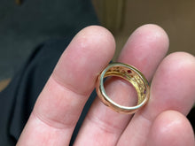 Load image into Gallery viewer, Ruby And Diamond Wide Gold Ring