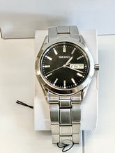 Load image into Gallery viewer, Seiko Essentials Collection Stainless Steel Watch Black Dial