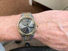 Load image into Gallery viewer, Seiko Two Tone Stainless Steel Watch With Grey Dial