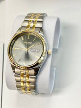 Load image into Gallery viewer, Seiko Two Tone Stainless Steel Watch With Grey Dial