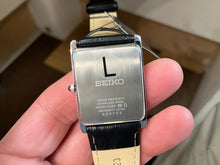 Load image into Gallery viewer, Seiko Stainless Steel Watch With Black Leather Strap