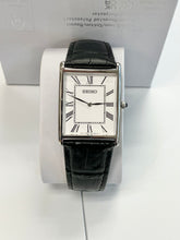 Load image into Gallery viewer, Seiko Stainless Steel Watch With Black Leather Strap