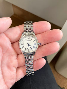 Seiko Woman's Stainless Steel Watch With Roman Numerals