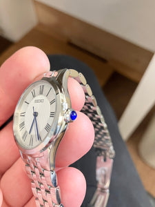 Seiko Woman's Stainless Steel Watch With Roman Numerals