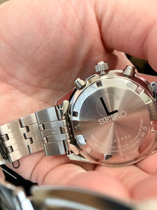 Seiko Chronograph Stainless Steel Watch With Date