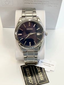 Seiko Stainless Steel Watch With Blue Dial