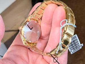 Seiko Stainless Steel Gold Tone Watch With Date Calendar