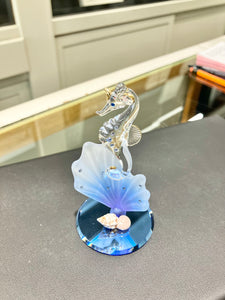 Seahorse Glass Figurine With Swarovski Elements