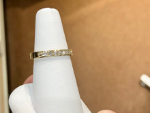 Load image into Gallery viewer, Gold Channel Set Quarter Carat Natural Diamond Ring