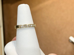 Gold Channel Set Quarter Carat Natural Diamond Ring