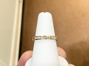 Gold Channel Set Quarter Carat Natural Diamond Ring