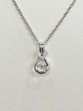 Load image into Gallery viewer, Silver Shimmer Diamond Pendant