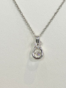 Silver Shimmer Diamond Pendant