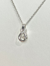 Load image into Gallery viewer, Silver Shimmer Diamond Pendant