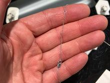 Load image into Gallery viewer, Silver Natural Diamond Adjustable Necklace