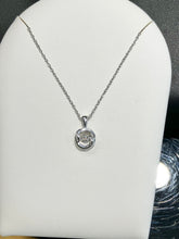 Load image into Gallery viewer, Silver Shimmer Diamond Pendant And Chain
