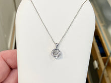 Load image into Gallery viewer, Silver Shimmer Diamond Pendant And Chain
