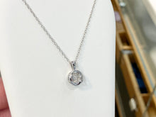 Load image into Gallery viewer, Silver Shimmer Diamond Pendant And Chain