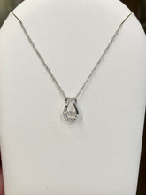 Load image into Gallery viewer, Silver Shimmer Diamond Pendant