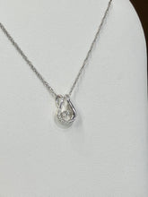 Load image into Gallery viewer, Silver Shimmer Diamond Pendant
