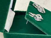 Load image into Gallery viewer, Silver Shimmer Diamond Earrings
