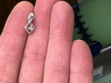 Load image into Gallery viewer, Silver Shimmer Diamond Earrings
