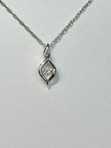 Silver Shimmer Diamond Pendant