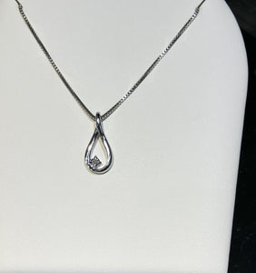 Silver Natural Diamond Pendant