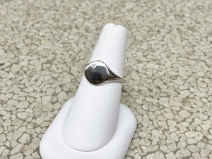 Silver Diamond Signet Ring