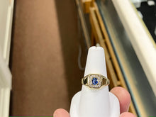 Load image into Gallery viewer, Sapphire And Diamond Gold Ring