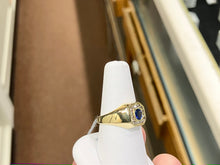 Load image into Gallery viewer, Sapphire And Diamond Gold Ring