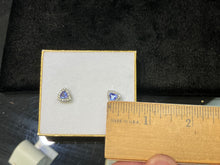 Load image into Gallery viewer, Tanzanite And Diamond White Gold Earrings