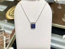 Cargar imagen en el visor de la galería, Sapphire And Diamond White Gold Pendant