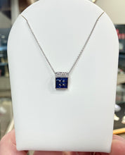 Cargar imagen en el visor de la galería, Sapphire And Diamond White Gold Pendant
