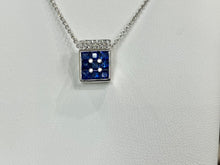 Cargar imagen en el visor de la galería, Sapphire And Diamond White Gold Pendant