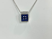 Cargar imagen en el visor de la galería, Sapphire And Diamond White Gold Pendant