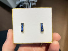 Load image into Gallery viewer, Sapphire Gold Earrings