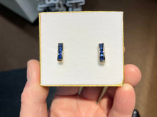 Load image into Gallery viewer, Sapphire Gold Earrings