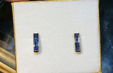 Load image into Gallery viewer, Sapphire Gold Earrings