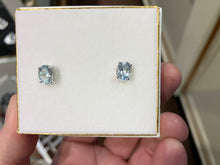 Load image into Gallery viewer, Aquamarine White Gold Earrings