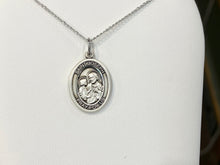 Load image into Gallery viewer, Saint Joseph Silver Pendant With 18 Inch Chain Religious
