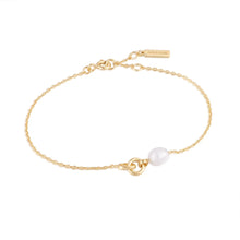 Load image into Gallery viewer, Pearl Link Chain Bracelet