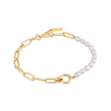 Load image into Gallery viewer, Pearl Chunky Link Chain Bracelet