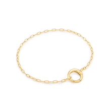 Laden Sie das Bild in den Galerie-Viewer, Gold Mini Link Charm Chain Connector Bracelet