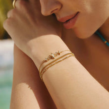 Load image into Gallery viewer, Gold Linked Star Bracelet