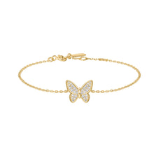 Load image into Gallery viewer, Gold Butterfly Pavé Bracelet