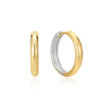 Load image into Gallery viewer, Two Tone Hoop Earrings